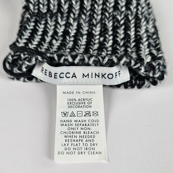 Rebecca Minkoff Charcoal and Black Knit Fingerless Gloves - Picture 5 of 10